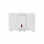 Double pole air conditioner switch with LED lamp