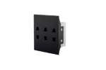 Euro-American 3 Sockets  with shutter 66mm