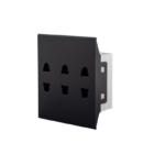 Euro-American 3 Sockets  with shutter 66mm