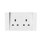 Double 13A Switched Socket  With Neon, DP, Big Rocker