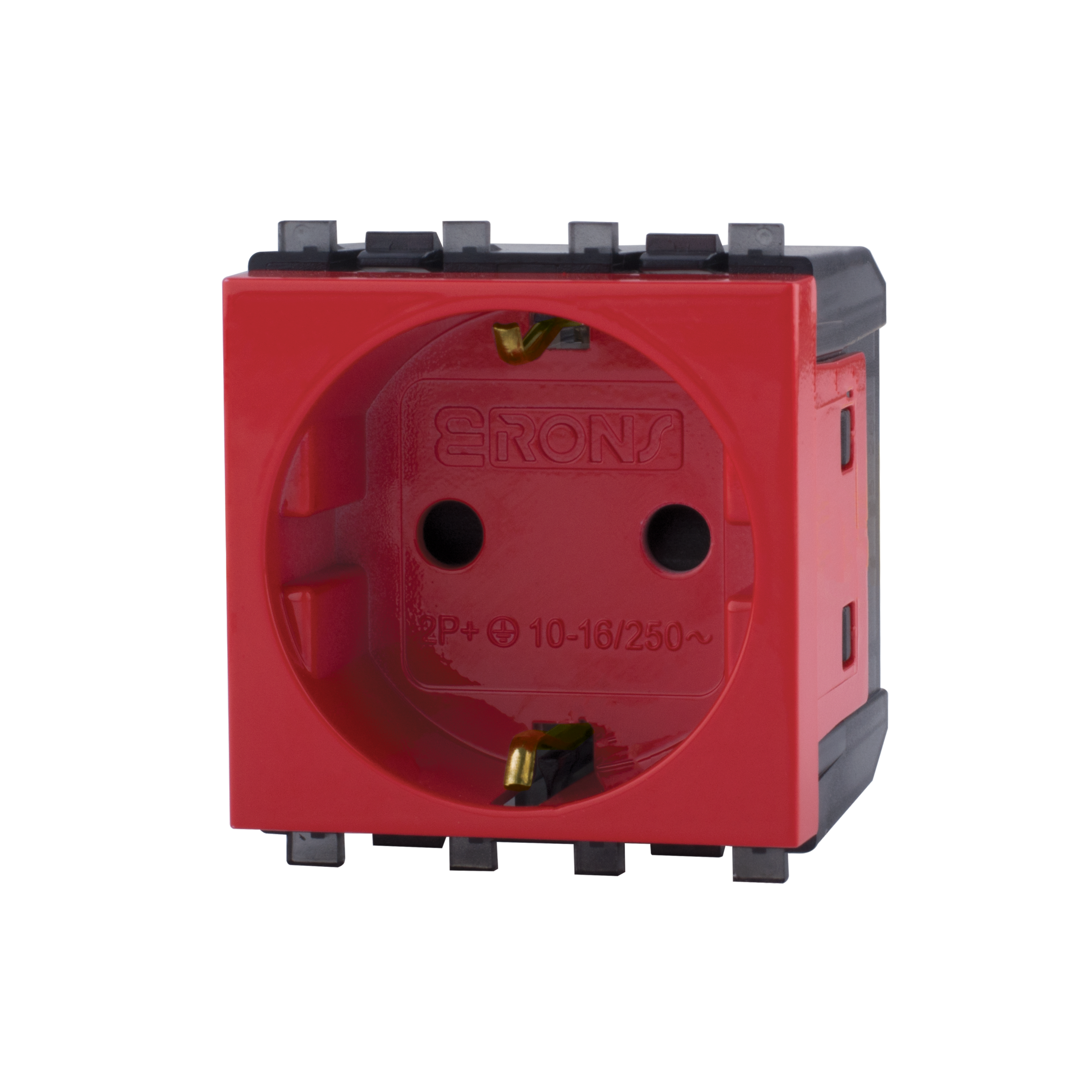 FLT 75 297 بريزة طراز ألمانى بالحماية أحمر Socket German Type - Image 1