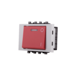 Double pole one way switch with LED lamp