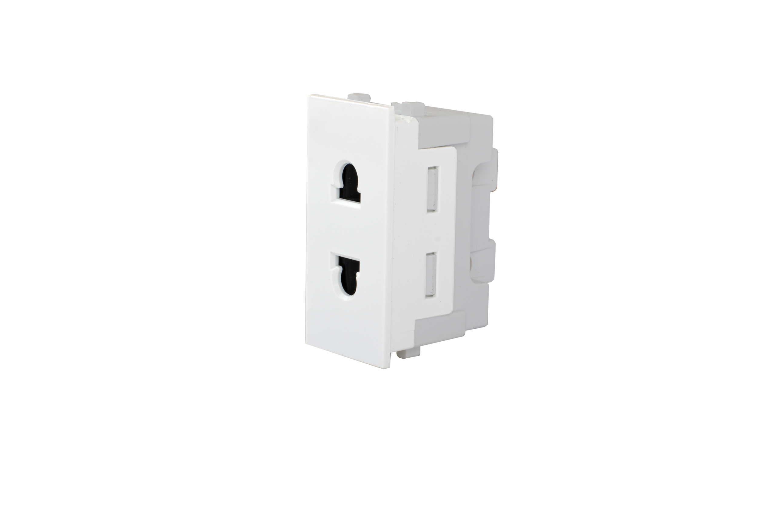 CF 10212 بريزه امريكي بالحمايه Euro-American Socket with shutter - Image 1